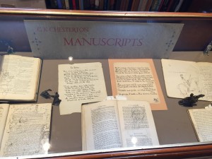GK Chesterton manuscripts at the GKC Library